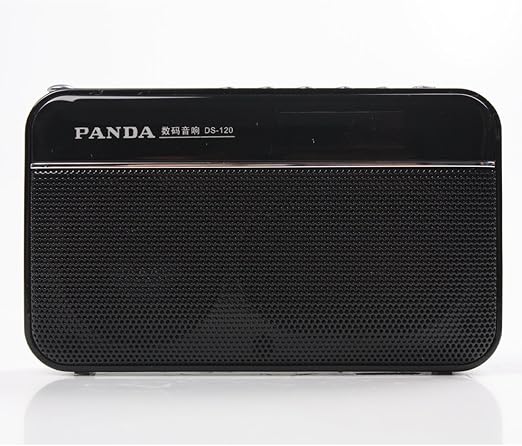 panda熊猫ds120插卡音箱u盘收音机fm调频晨练胎教迷你音箱黑色